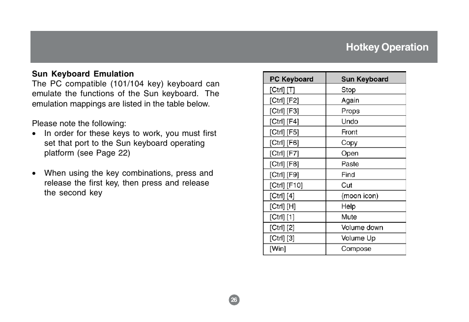 Hotkey operation | IOGear GCS1772 User Manual | Page 28 / 45