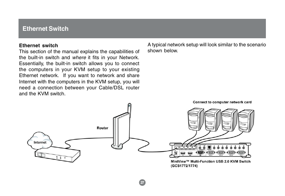 Ethernet switch | IOGear GCS1772 User Manual | Page 29 / 45