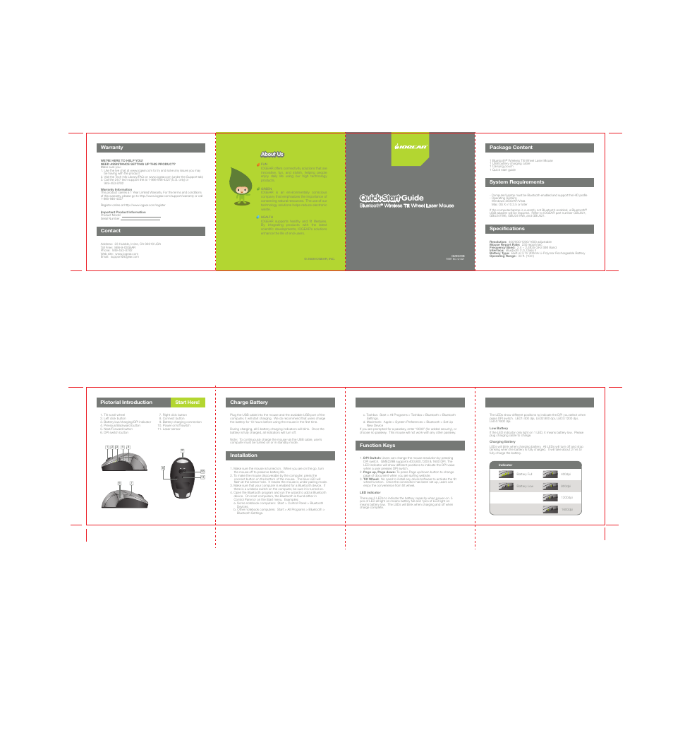 Quick start guide, Outside inside | IOGear GME229B User Manual | Page 8 / 8