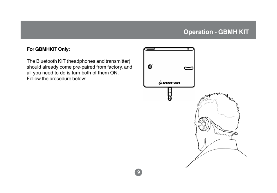 Operation - gbmh kit | IOGear GBMA201 User Manual | Page 11 / 32