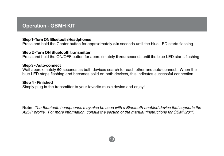 Operation - gbmh kit | IOGear GBMA201 User Manual | Page 12 / 32