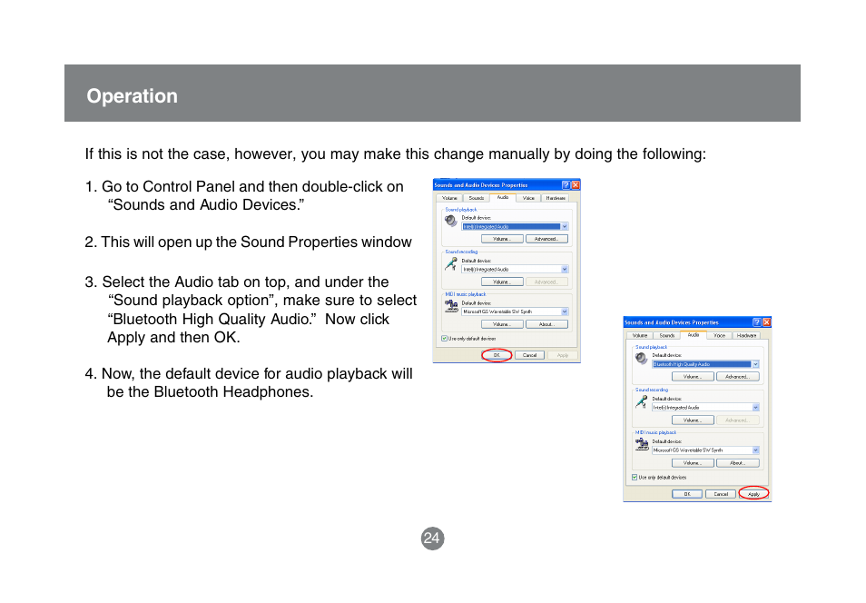 Operation | IOGear GBMA201 User Manual | Page 26 / 32