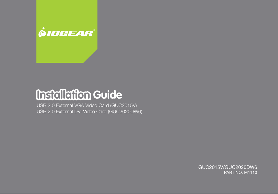 IOGear GUC2015V User Manual | 24 pages