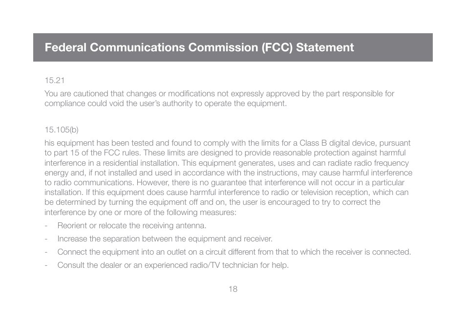 Federal communications commission (fcc) statement | IOGear GUC2015V User Manual | Page 18 / 24
