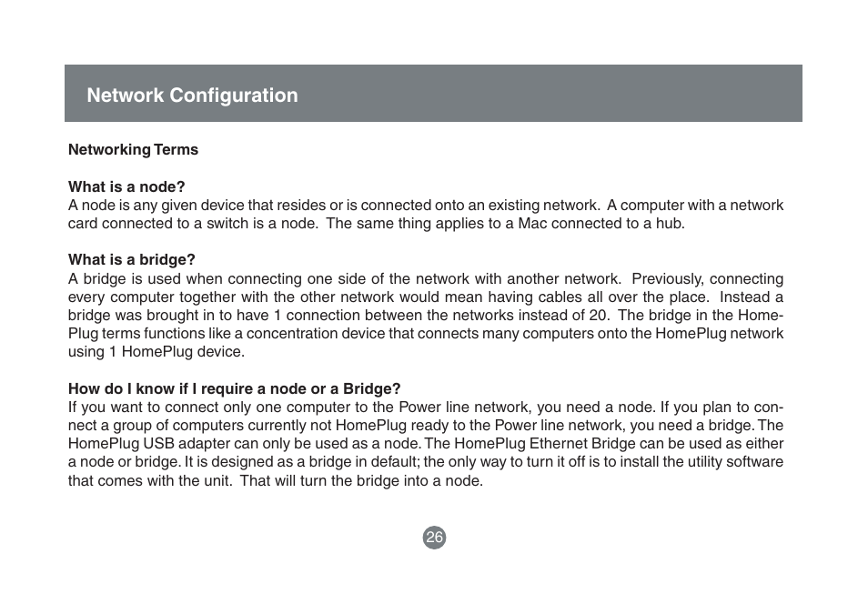 Network confi guration | IOGear HomePlug to Ethernet Bridge GHPB42 User Manual | Page 25 / 75