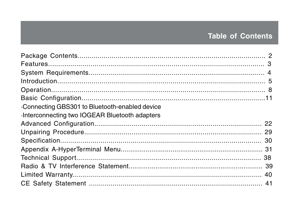 IOGear GBS301 User Manual | Page 3 / 44