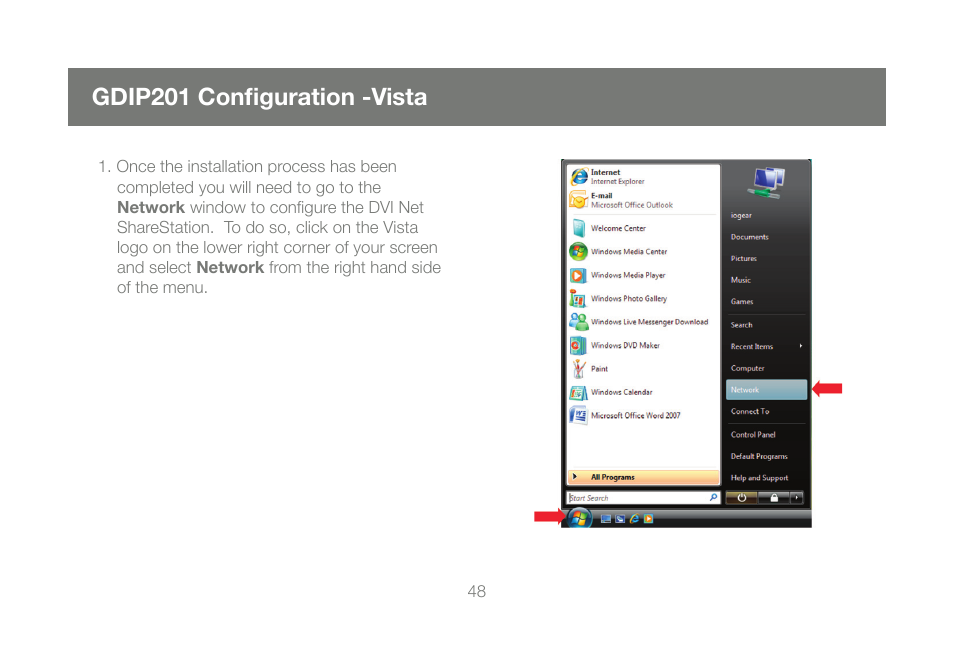 Gdip201 confi guration -vista | IOGear DVI Net ShareStation GDIP201 User Manual | Page 48 / 74