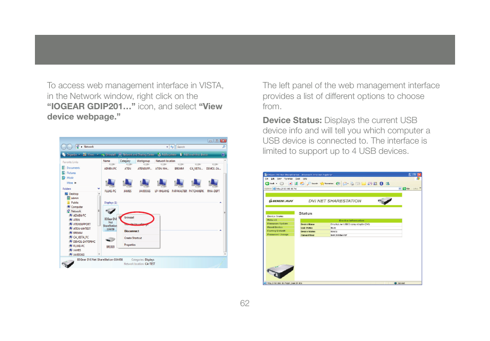 IOGear DVI Net ShareStation GDIP201 User Manual | Page 62 / 74
