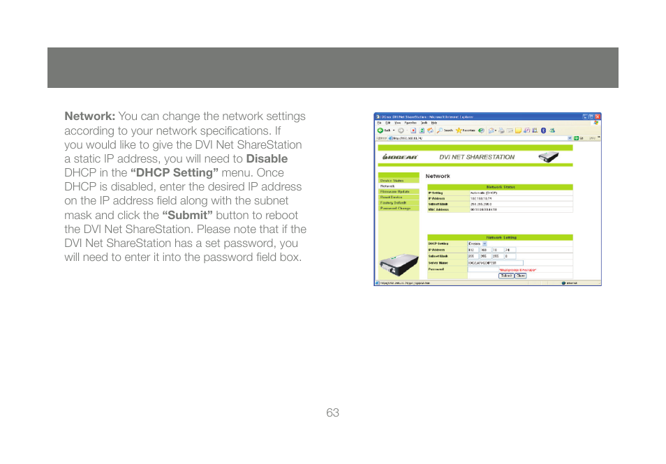IOGear DVI Net ShareStation GDIP201 User Manual | Page 63 / 74
