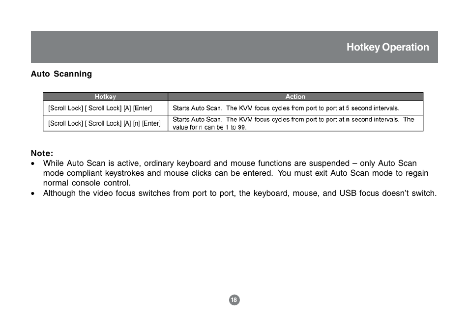 Osd operation, Hotkey operation | IOGear MINIVIEW GCS1762 User Manual | Page 21 / 46