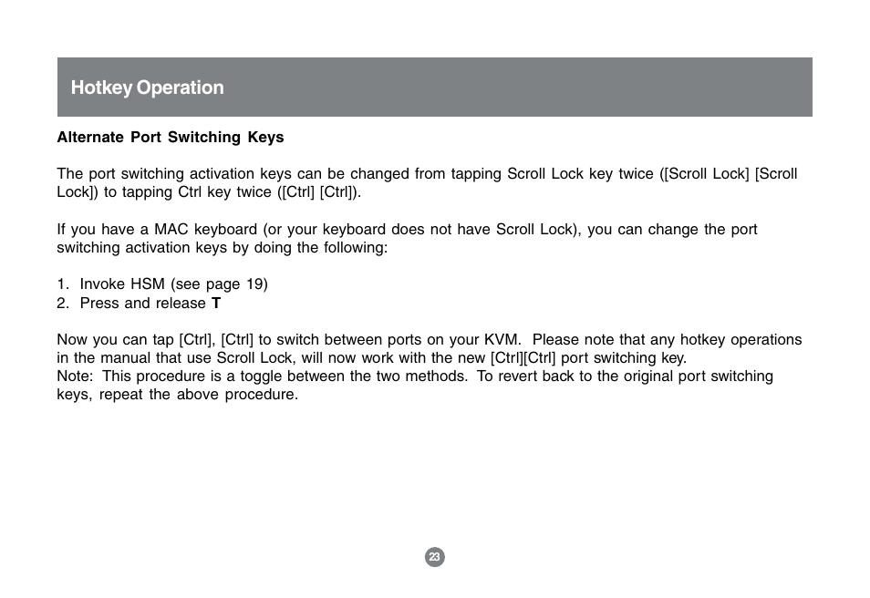 Hotkey operation | IOGear MINIVIEW GCS1762 User Manual | Page 26 / 46