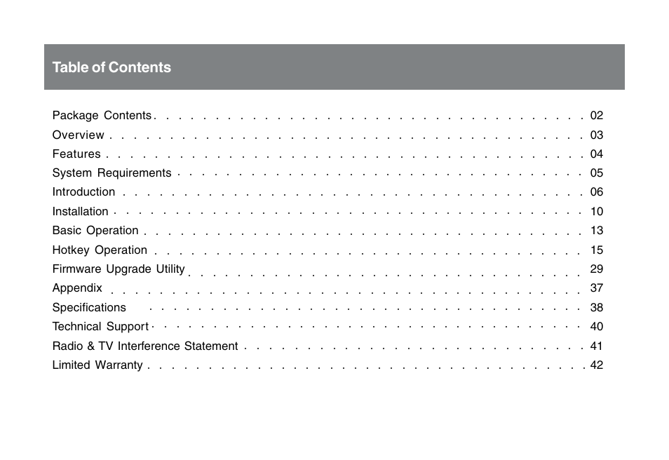 IOGear MINIVIEW GCS1762 User Manual | Page 4 / 46