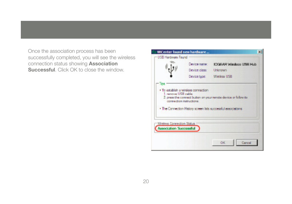IOGear Wireless USB Hub and Adapter Kit GUWH204KIT User Manual | Page 20 / 40