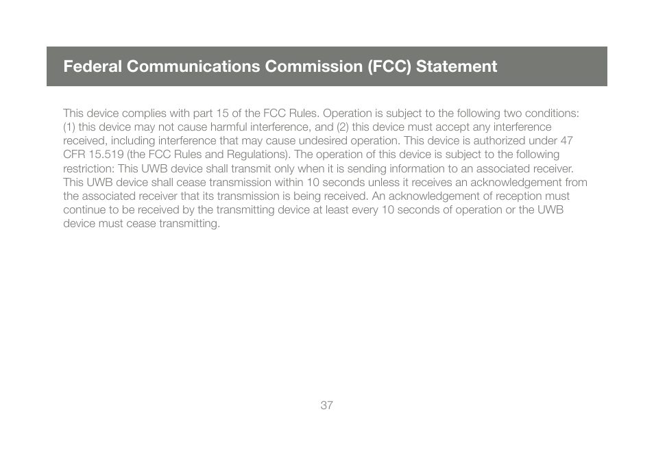 Federal communications commission (fcc) statement | IOGear Wireless USB Hub and Adapter Kit GUWH204KIT User Manual | Page 37 / 40