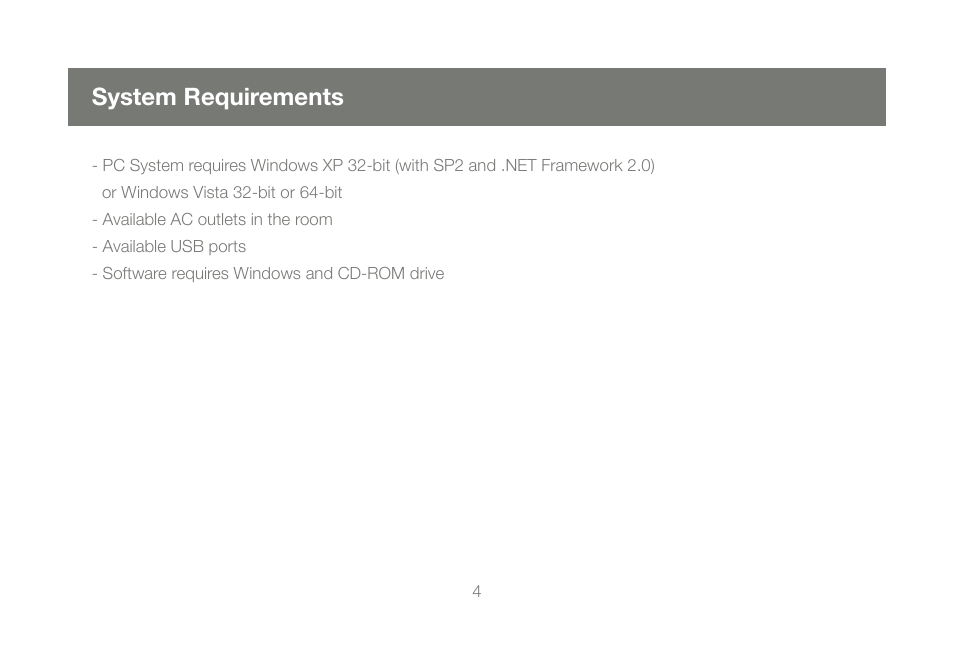 System requirements | IOGear Wireless USB Hub and Adapter Kit GUWH204KIT User Manual | Page 4 / 40