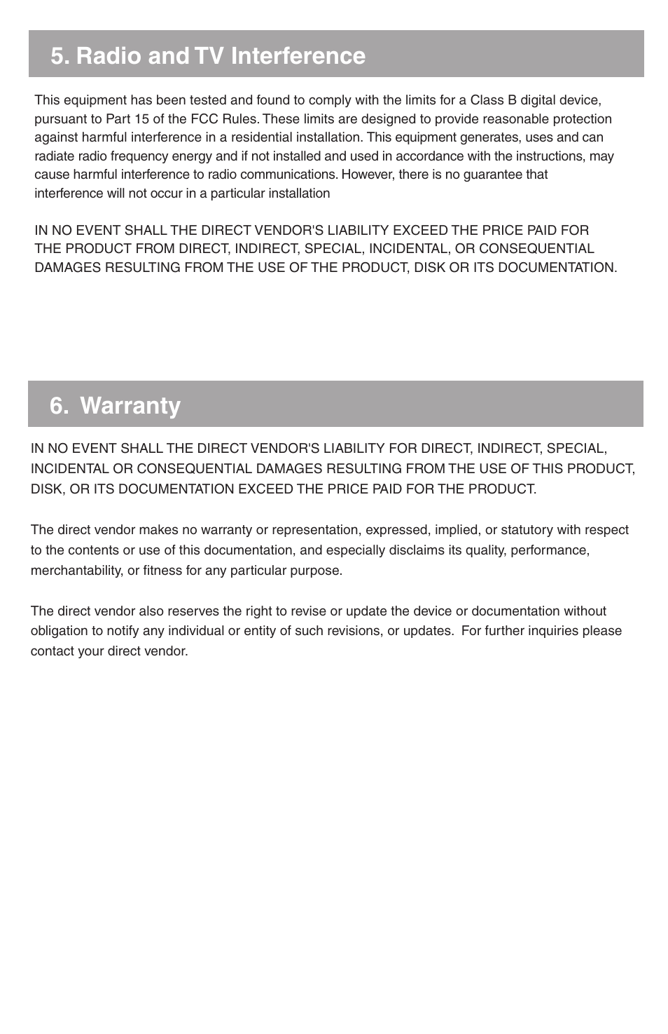 Radio and tv interference, Warranty | IOGear FireWire 800 GIC3800 User Manual | Page 8 / 8