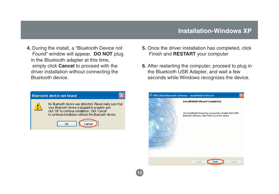 Installation-windows xp | IOGear GBU221/321 User Manual | Page 13 / 60