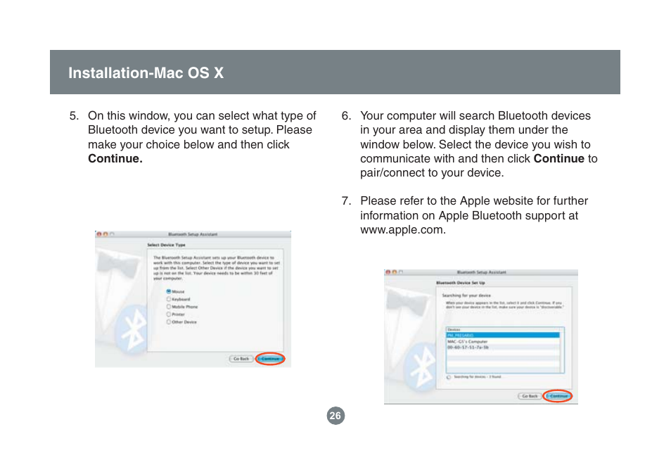 Installation-mac os x | IOGear GBU221/321 User Manual | Page 26 / 60