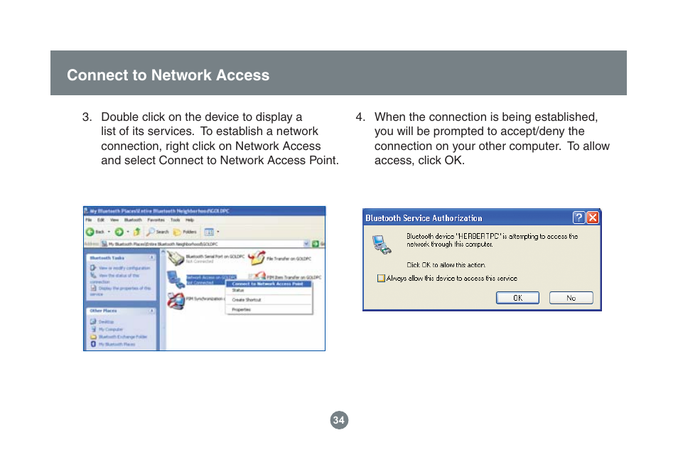 Connect to network access | IOGear GBU221/321 User Manual | Page 34 / 60