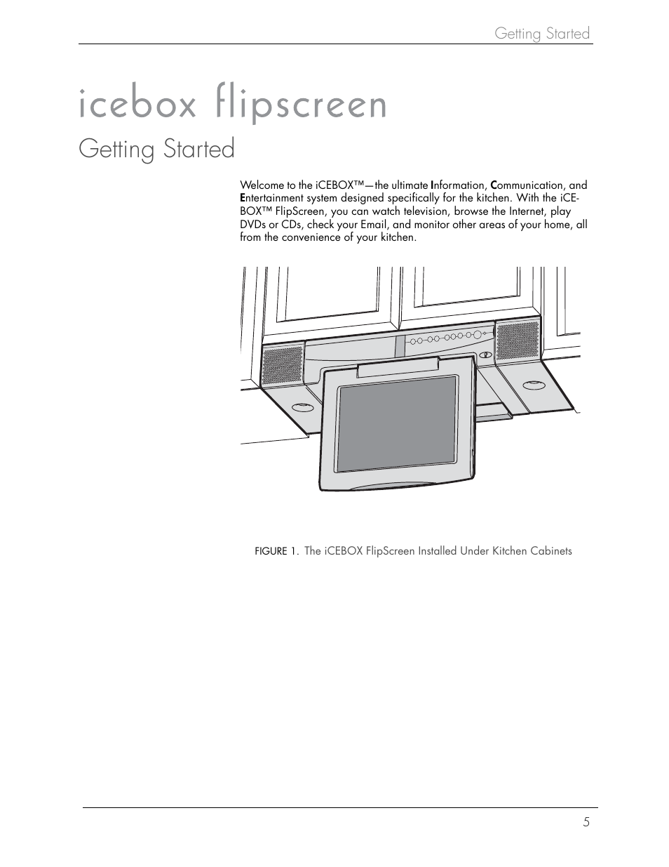 Getting started | iCEBOX iBOX flipscreen User Manual | Page 11 / 72