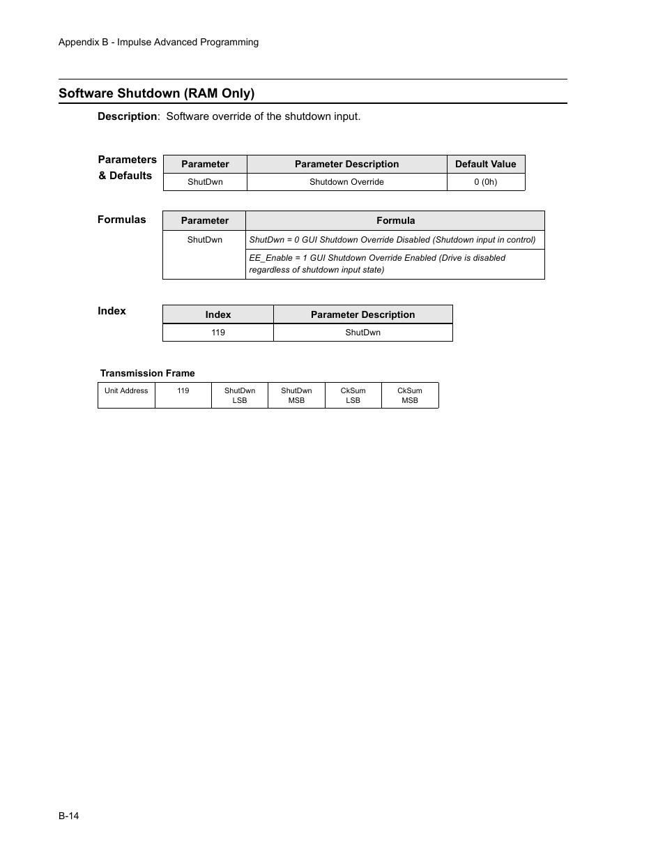 Software shutdown (ram only) | Impulse PCW-5181 User Manual | Page 112 / 120