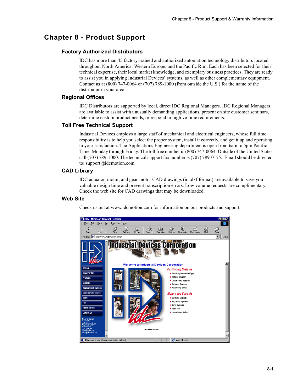 Chapter 8 - product support -2, Chapter 8 - product support | Impulse PCW-5181 User Manual | Page 95 / 120