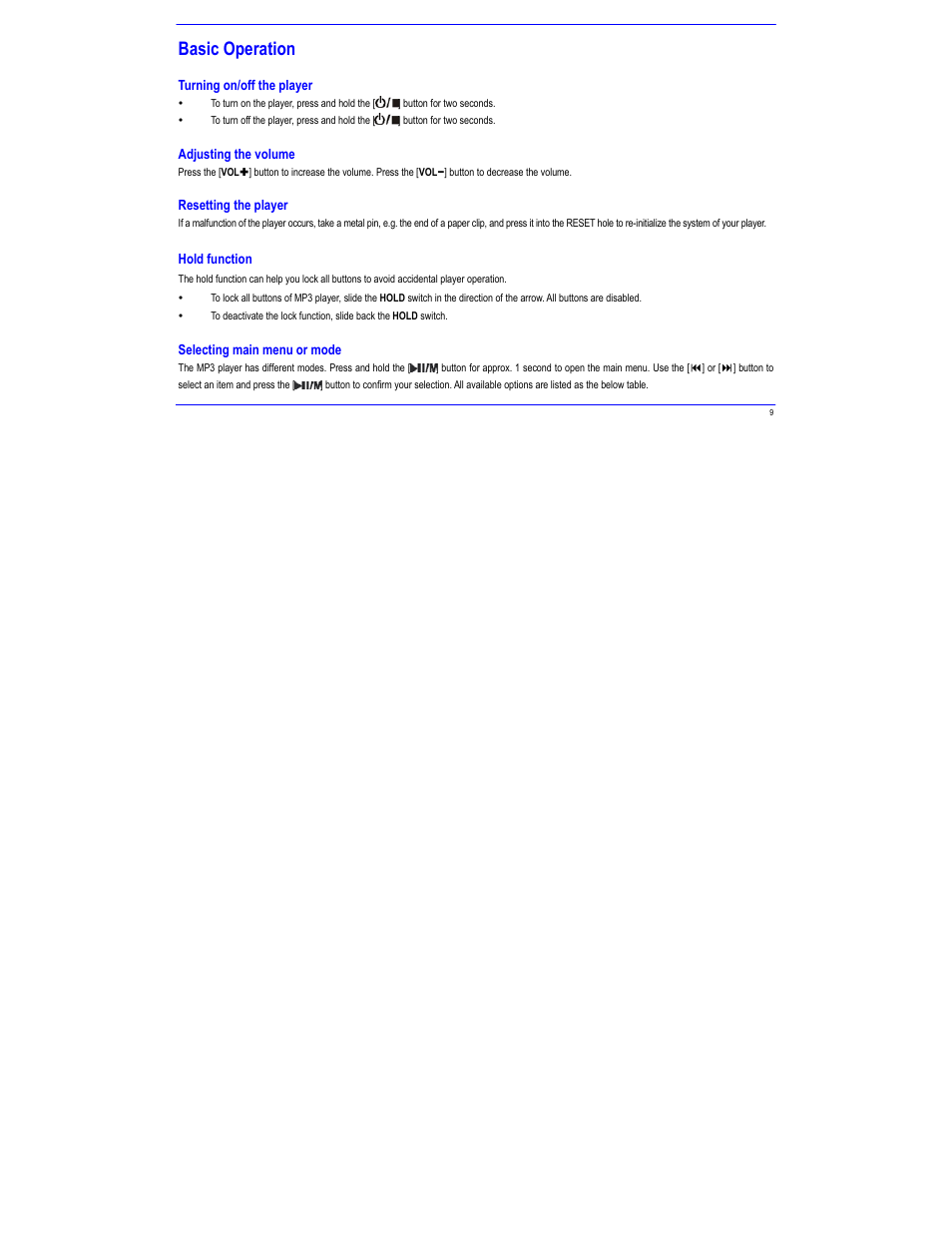 Basic operation | Igloo MPK2066UKAB User Manual | Page 13 / 36