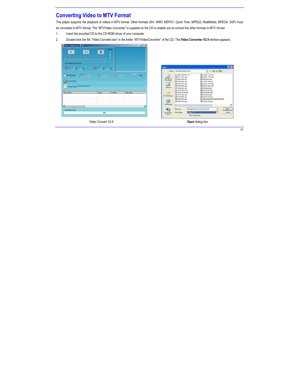 Converting video to mtv format | Igloo MPK2066UKAB User Manual | Page 33 / 36