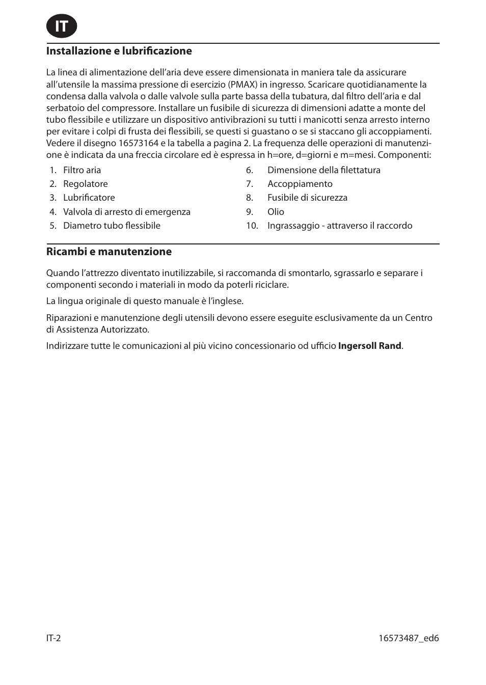 Ingersoll-Rand 301 User Manual | Page 10 / 56