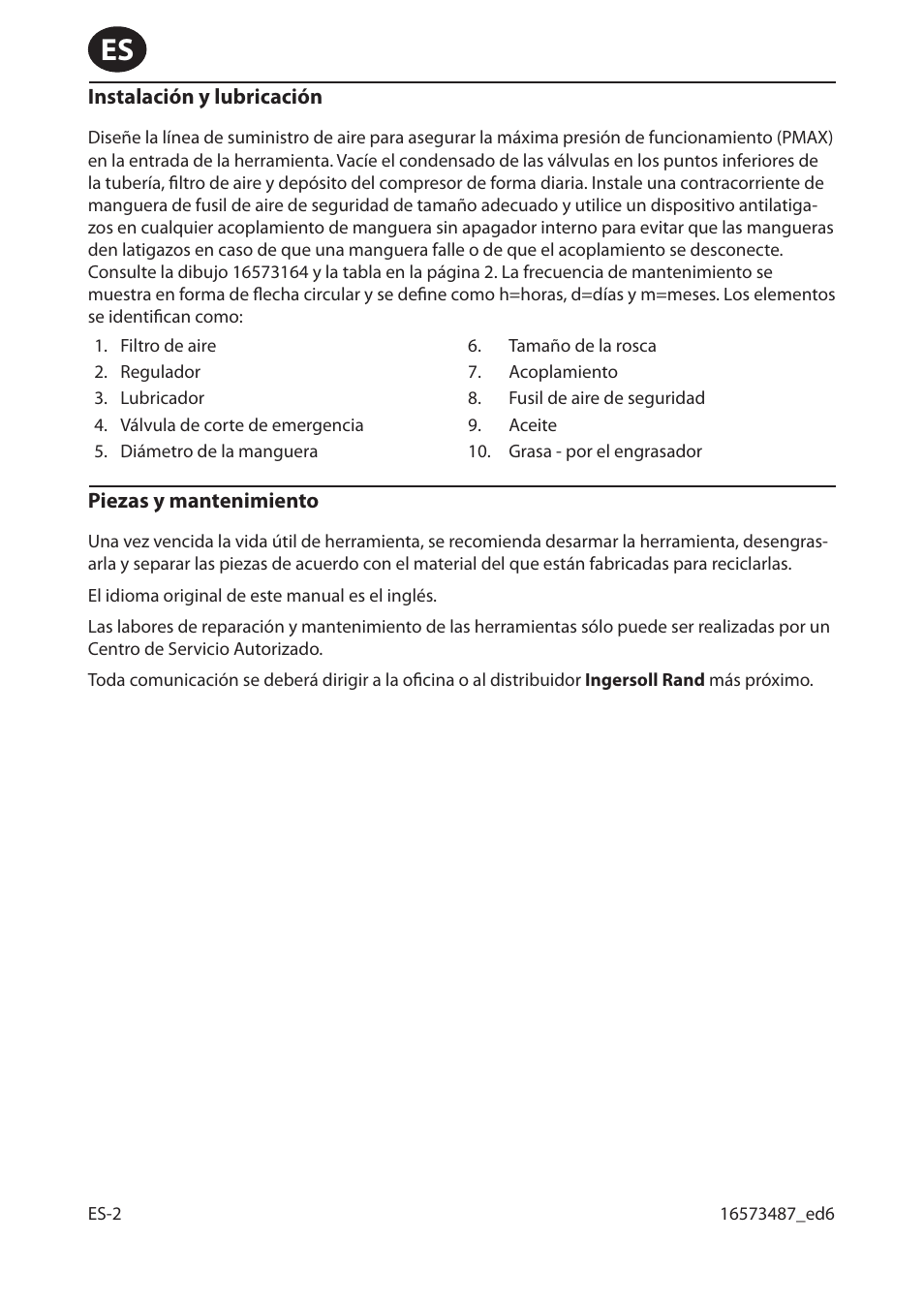 Ingersoll-Rand 301 User Manual | Page 6 / 56
