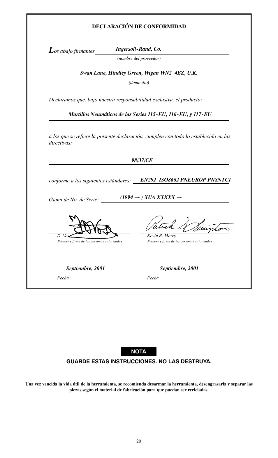 Ingersoll-Rand 115--EU User Manual | Page 20 / 27