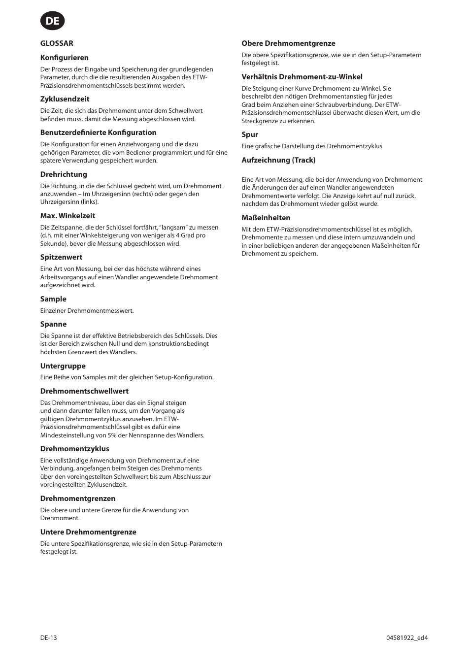 Ingersoll-Rand ETW-E75 User Manual | Page 66 / 92