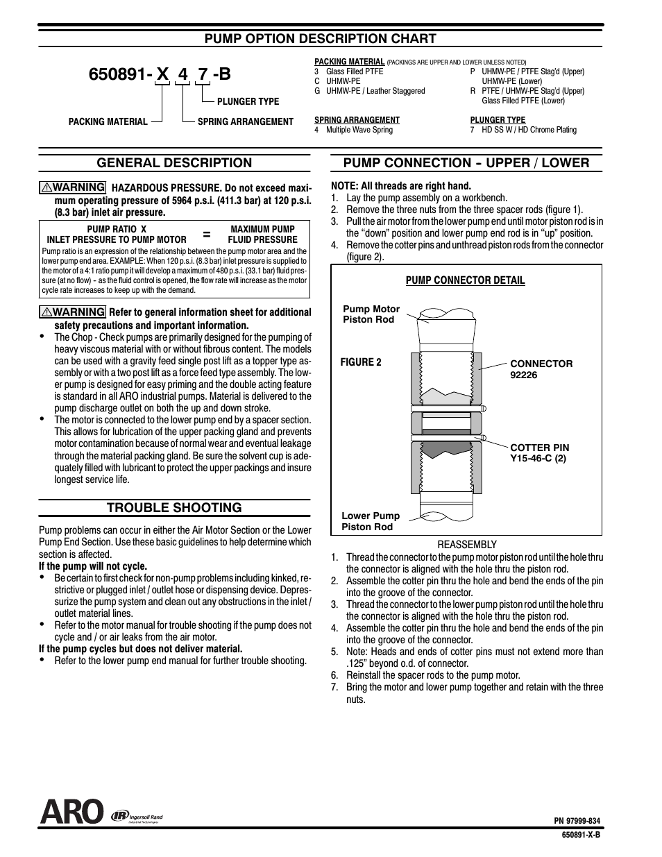 4 7 -b | Ingersoll-Rand ARO 650891-X47-B User Manual | Page 2 / 2