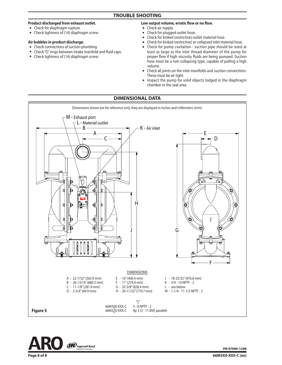 Ingersoll-Rand ARO 66M3X0-XXX-C User Manual | Page 8 / 8