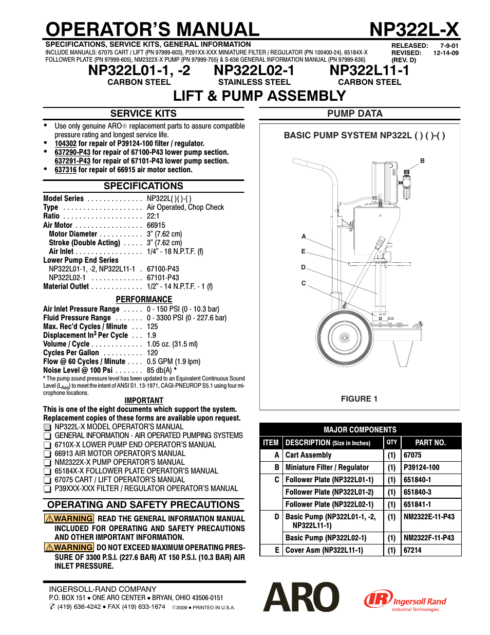 Ingersoll-Rand NP322L01-1 User Manual | 4 pages