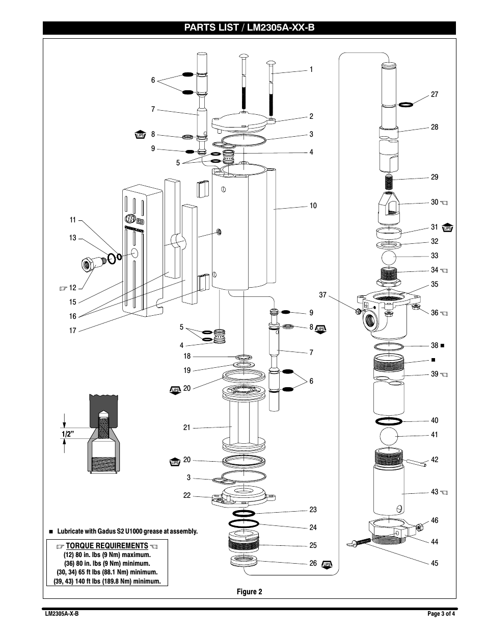 Ingersoll-Rand LM2305A-X-B User Manual | Page 3 / 4