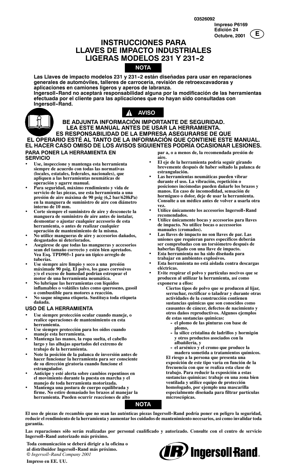 Ingersoll-Rand 231 User Manual | Page 17 / 28