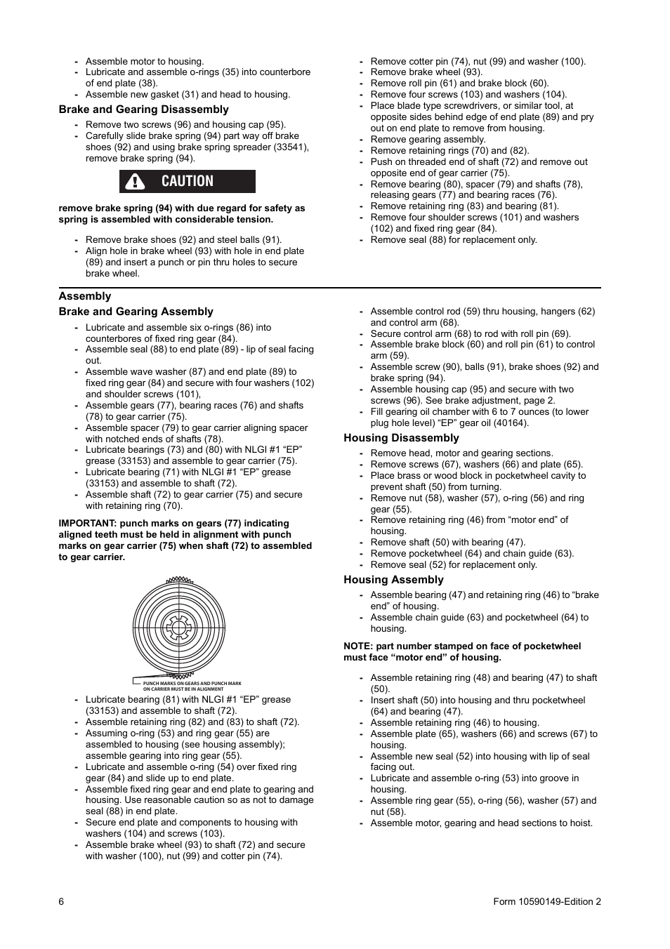 Assembly, Caution | Ingersoll-Rand 7792-A User Manual | Page 6 / 16