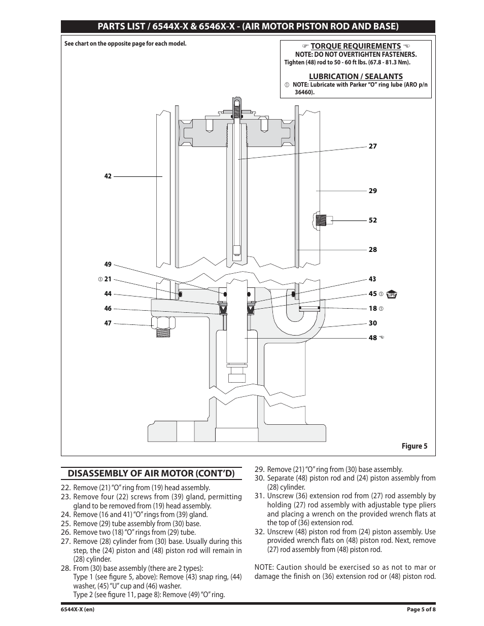 Parts list view | Ingersoll-Rand 6544X-X User Manual | Page 5 / 8