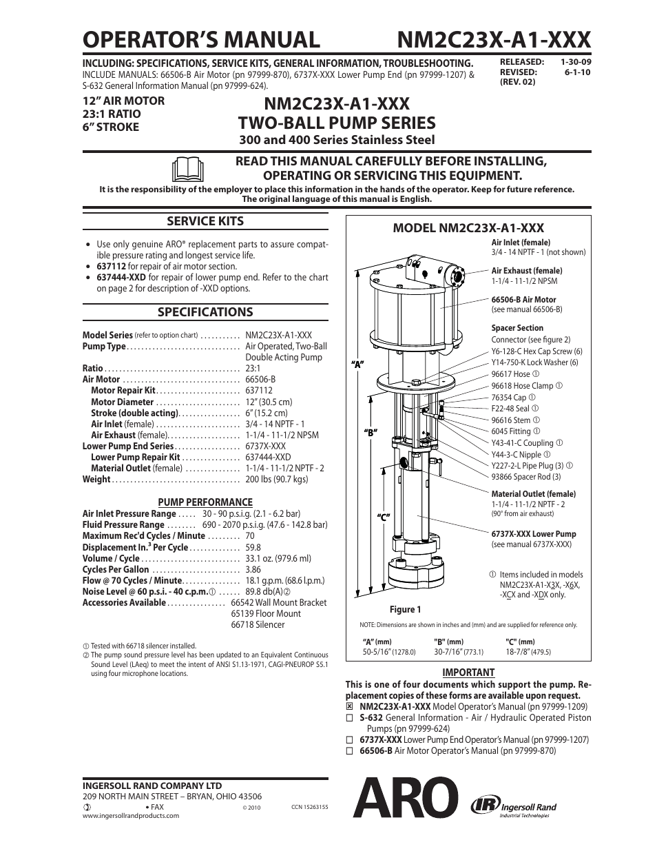 Ingersoll-Rand NM2C23X-A1-XXX User Manual | 2 pages