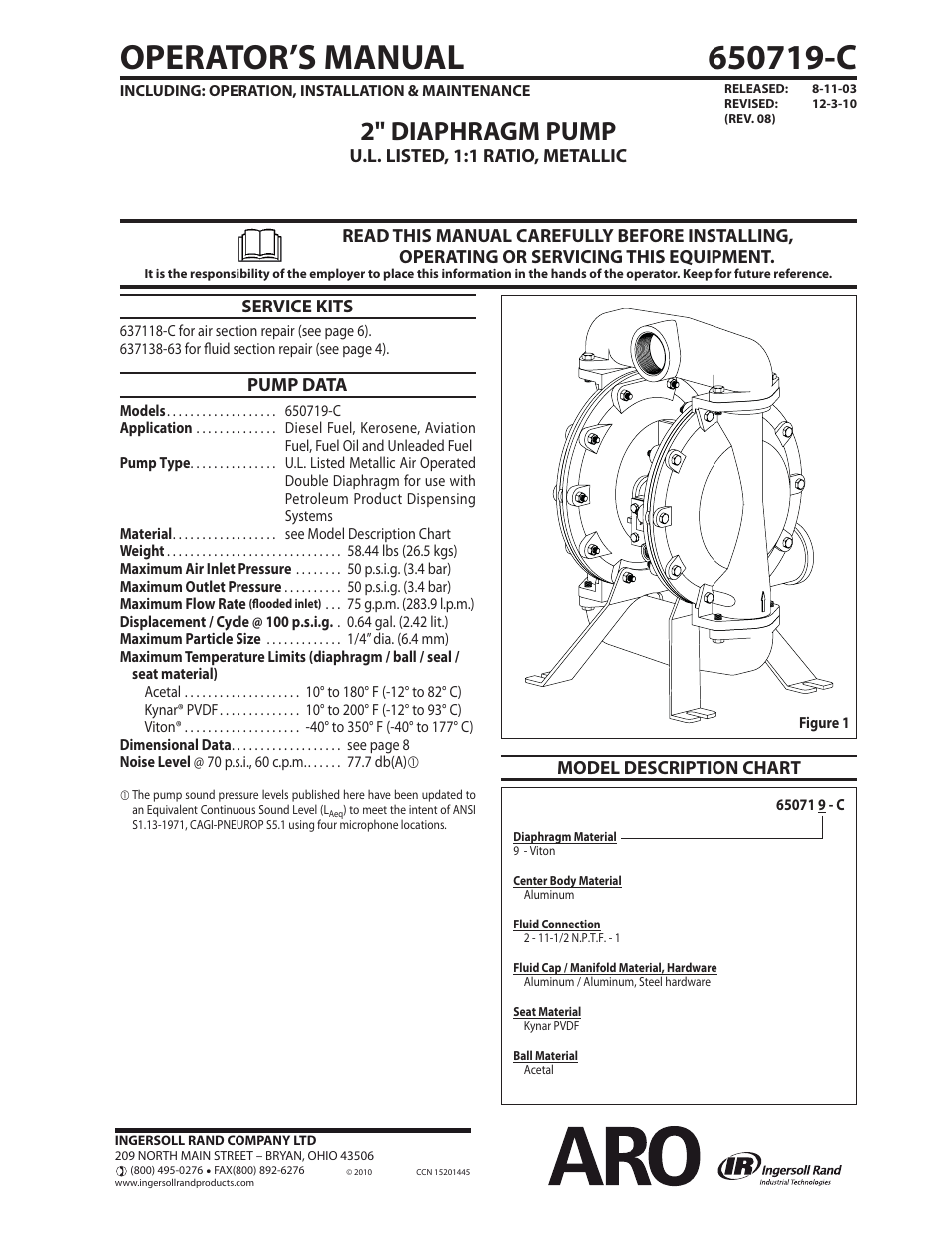 Ingersoll-Rand 650719-C User Manual | 8 pages