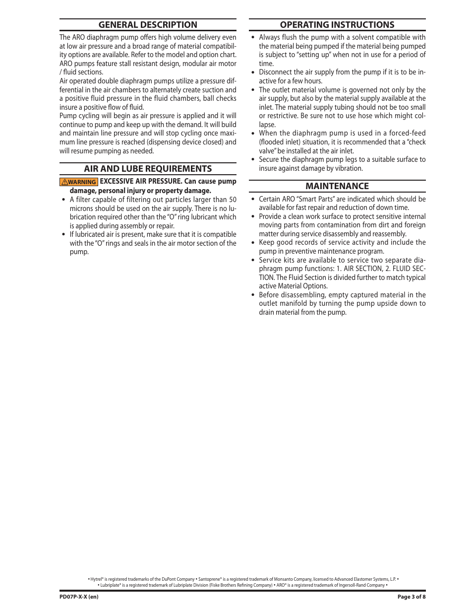 Ingersoll-Rand PD07P-X-X User Manual | Page 3 / 8