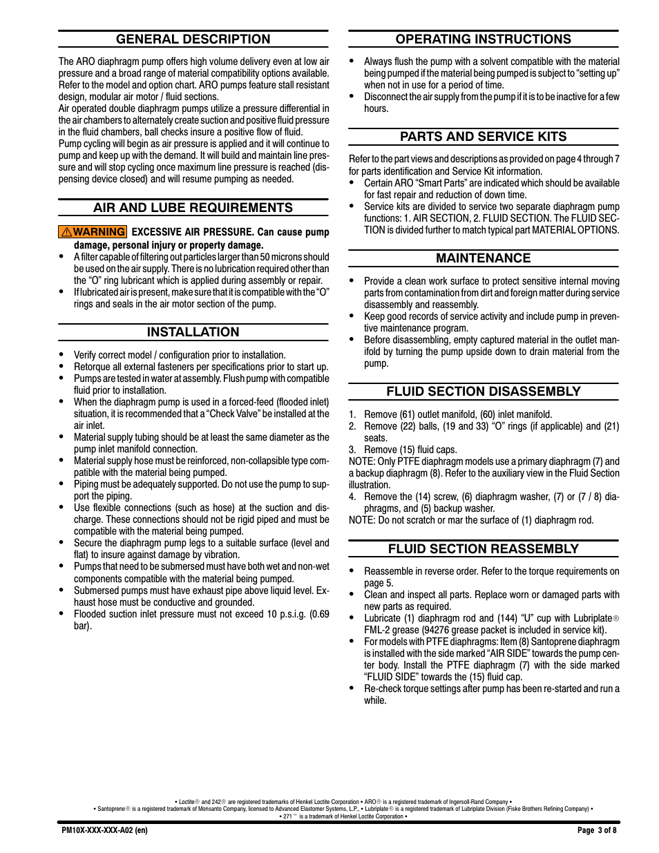 Ingersoll-Rand PM10X-X-X-A02 User Manual | Page 3 / 8