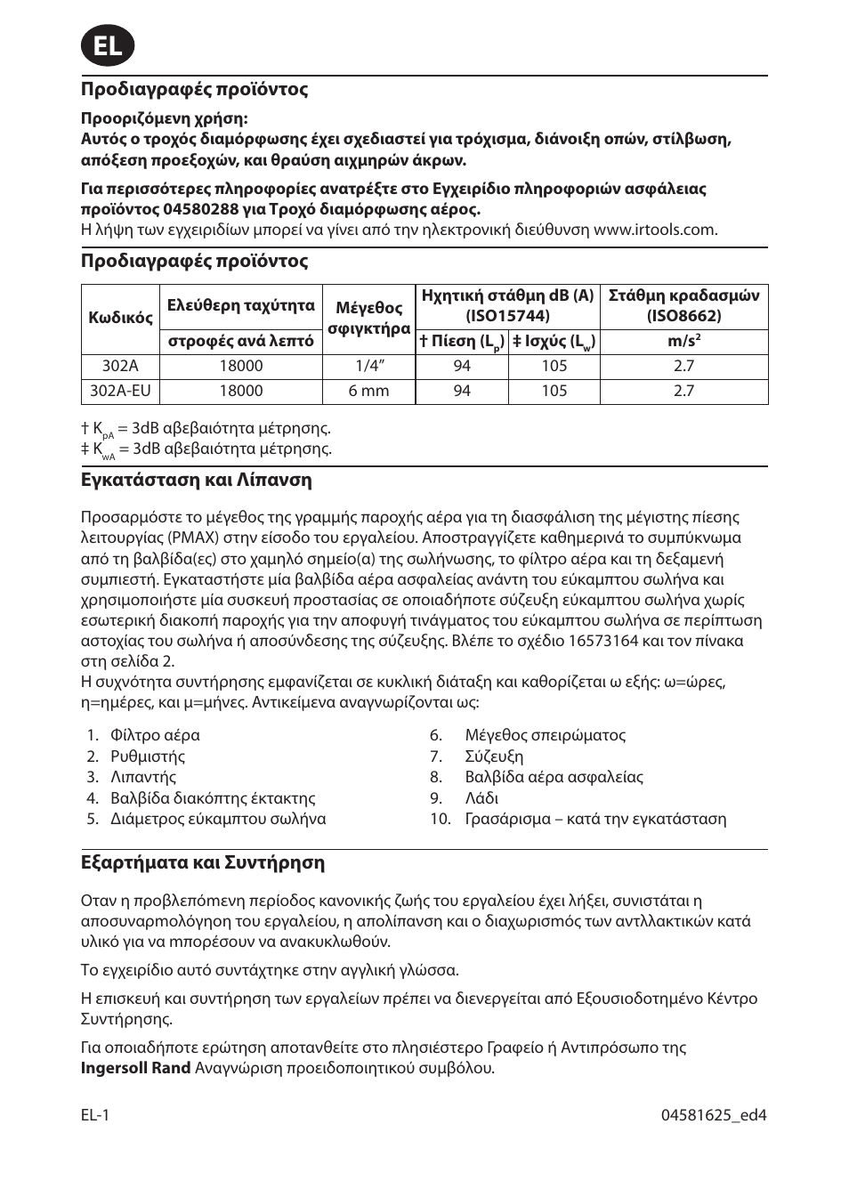 Ingersoll-Rand 302A-EU User Manual | Page 14 / 32