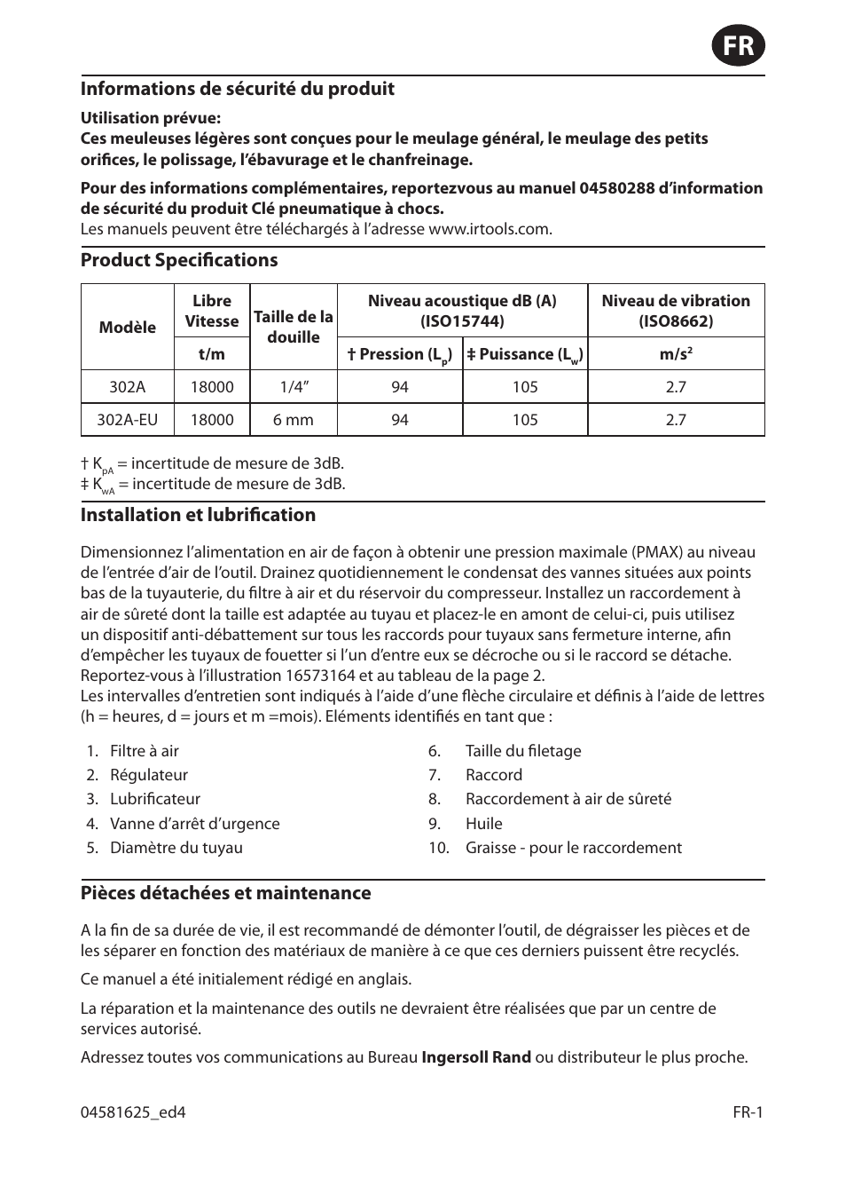 Ingersoll-Rand 302A-EU User Manual | Page 5 / 32