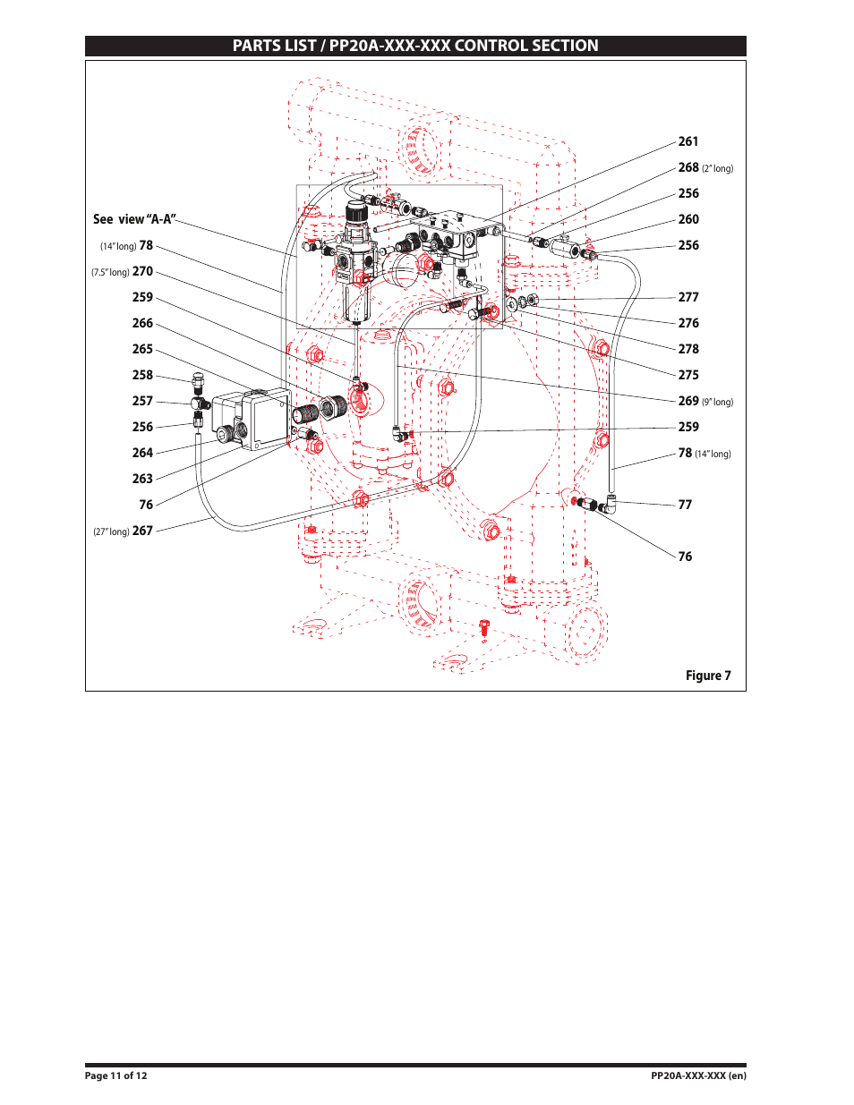 Air control section parts list view | Ingersoll-Rand PP20A-XXX-XXX User Manual | Page 11 / 12