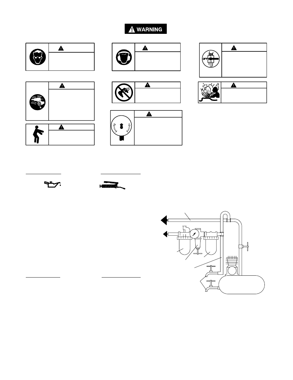 Lubrication, Warning label identification, Placing tool in service | Ingersoll-Rand 1712B2/VW1035 User Manual | Page 2 / 7
