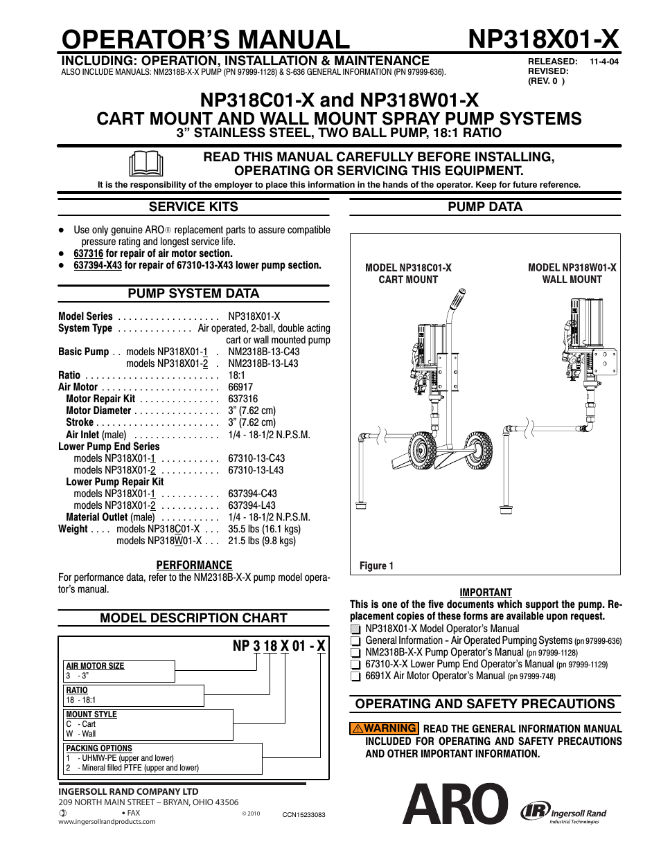 Ingersoll-Rand NP318W01-X User Manual | 4 pages