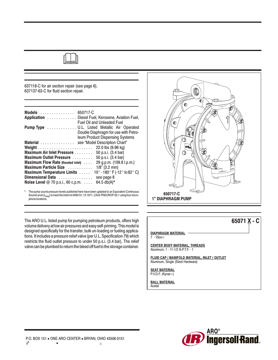 Ingersoll-Rand 650717-C User Manual | 8 pages