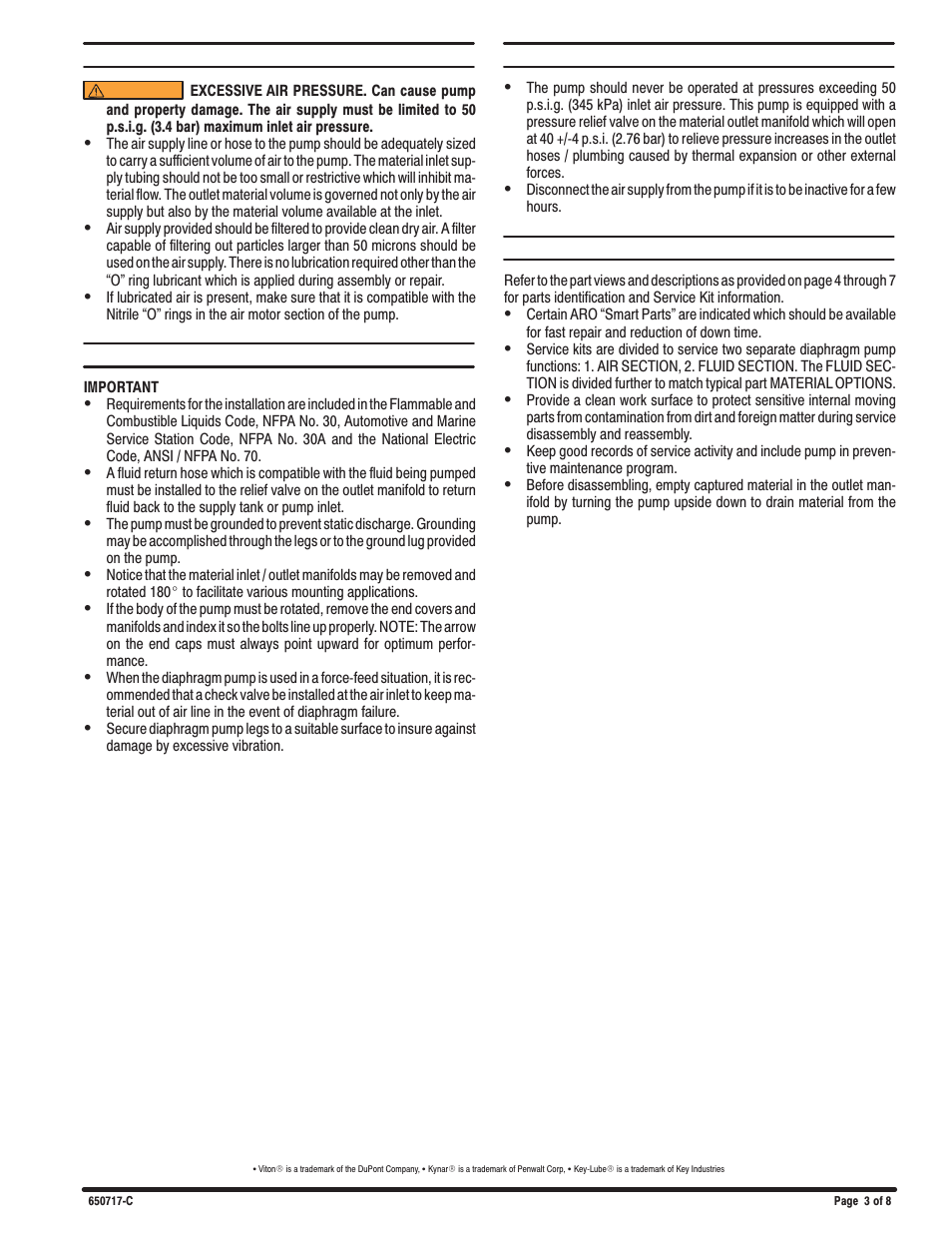 General information | Ingersoll-Rand 650717-C User Manual | Page 3 / 8